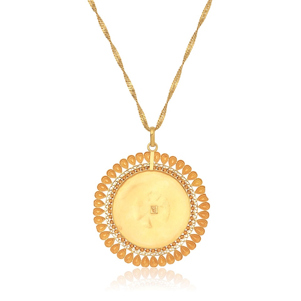 ENAMELLED PENDANT AND CHAIN - 2