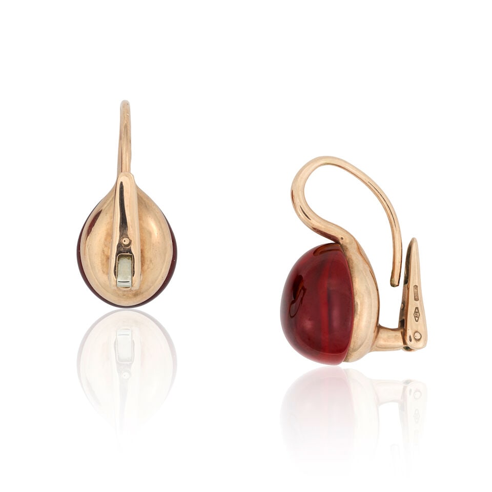POMELLATO: GEM-SET 'ROUGE PASSION' EARRINGS - 2