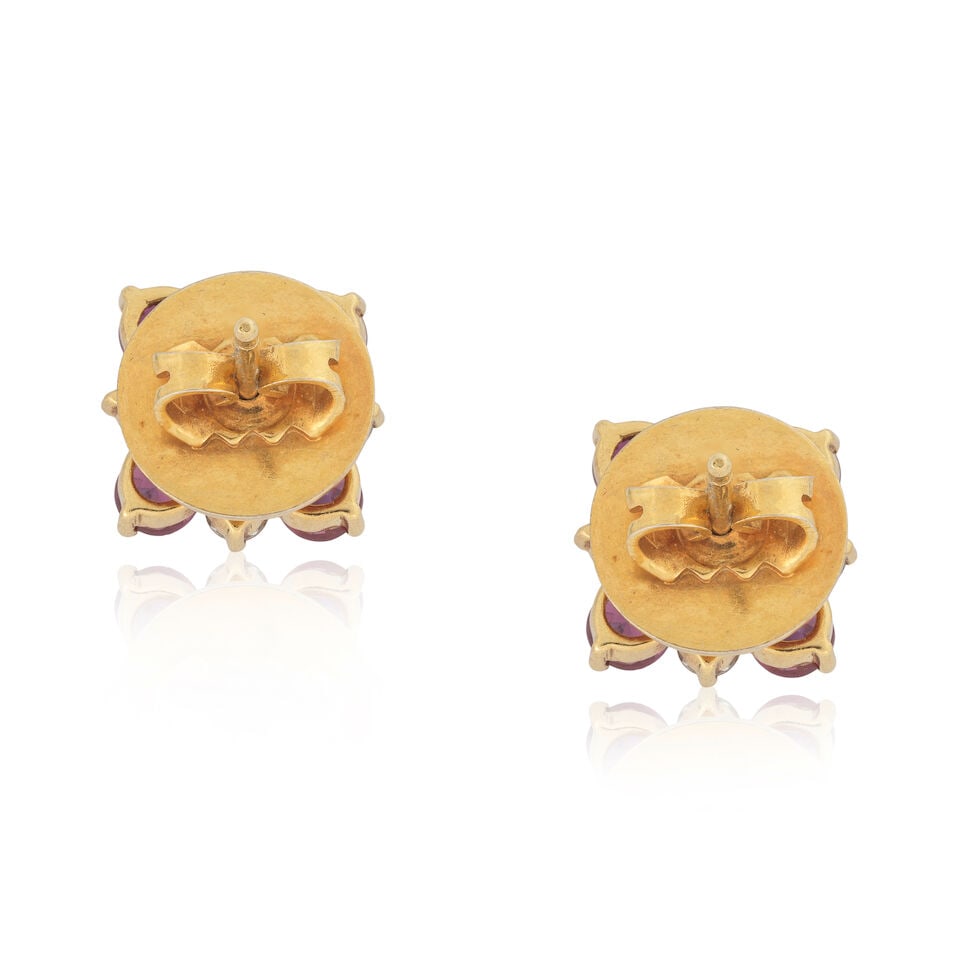 RUBY AND DIAMOND EARRINGS - 2