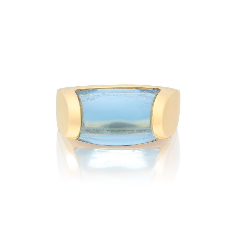 BULGARI: TOPAZ 'TRONCHETTO' RING - 4