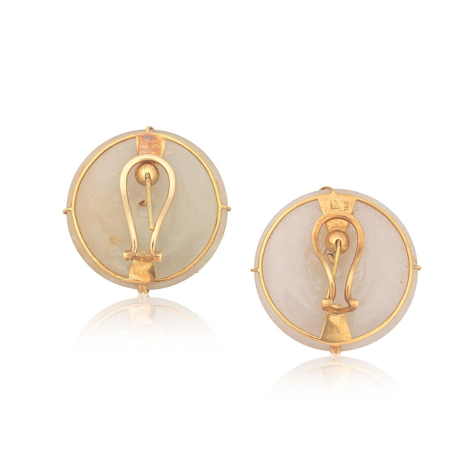 JADE AND DIAMOND EARRINGS - 2