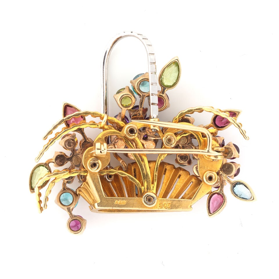 GEM-SET GIARDINETTO PENDANT/BROOCH - 2