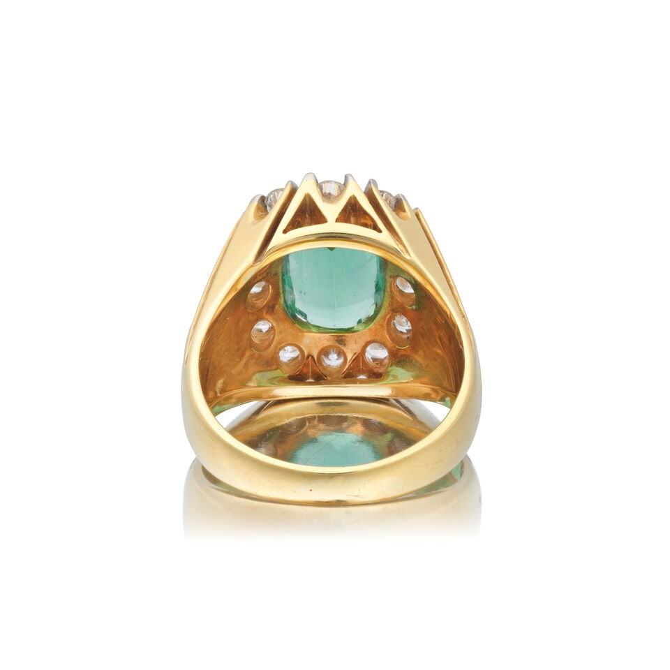 TOURMALINE AND DIAMOND RING - 2