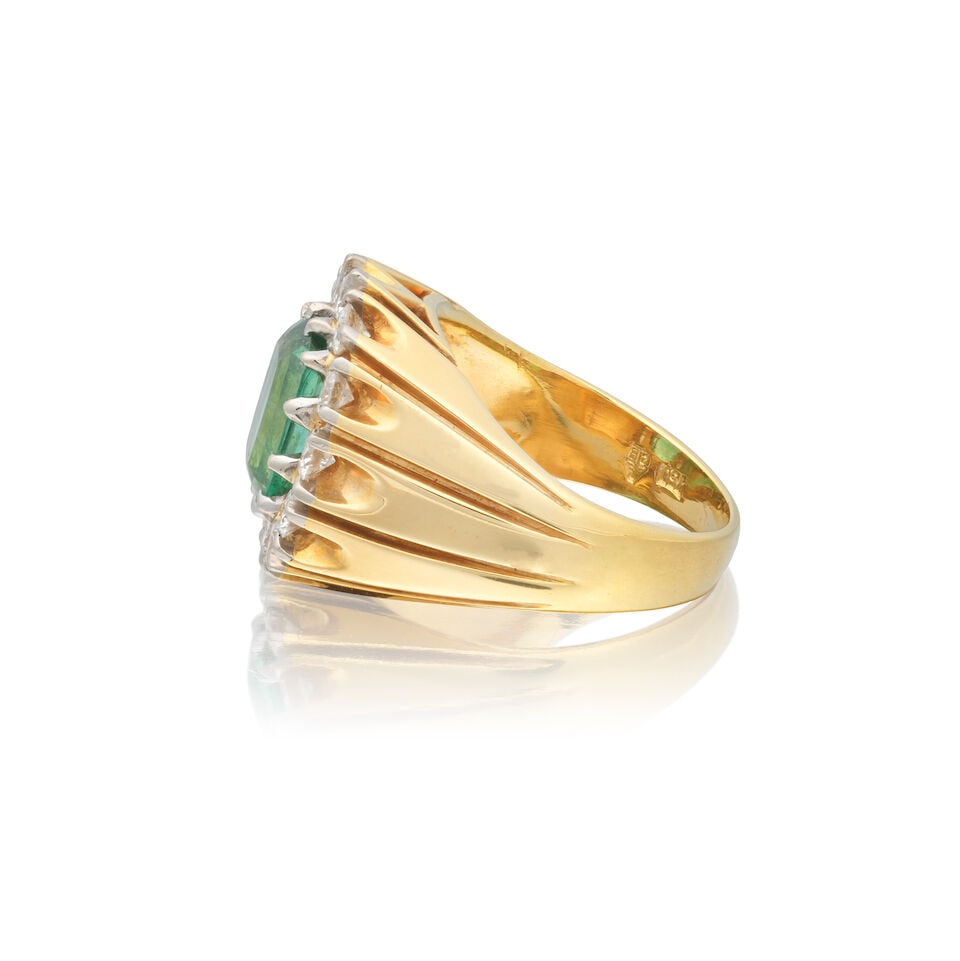 TOURMALINE AND DIAMOND RING - 3