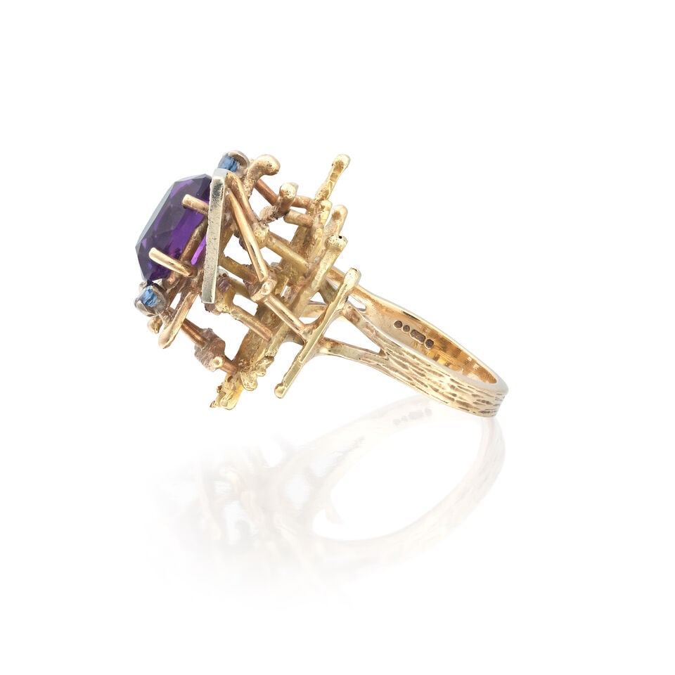 ROY KING: AMETHYST, SAPPHIRE AND DIAMOND RING, 1971 - 3