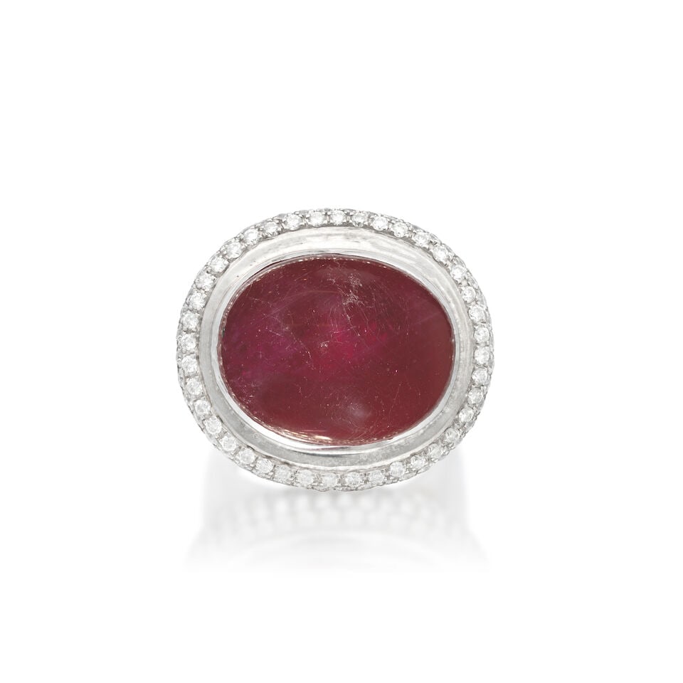 RUBY AND DIAMOND RING - 4