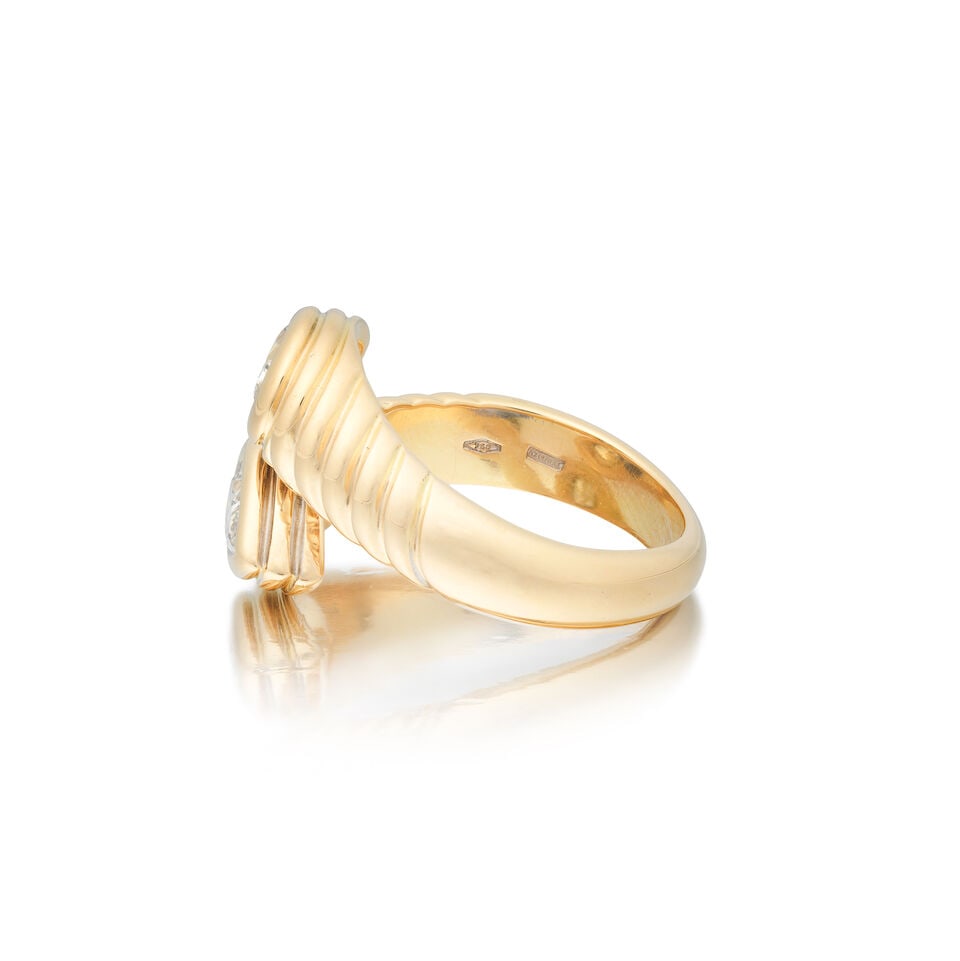 BULGARI: DIAMOND-SET 'DOPPIO' RING - 5
