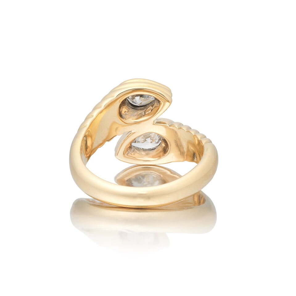 BULGARI: DIAMOND-SET 'DOPPIO' RING - 6