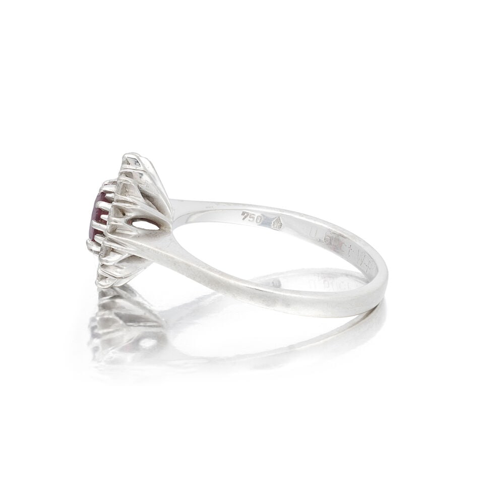 RUBY AND DIAMOND CLUSTER RING - 3