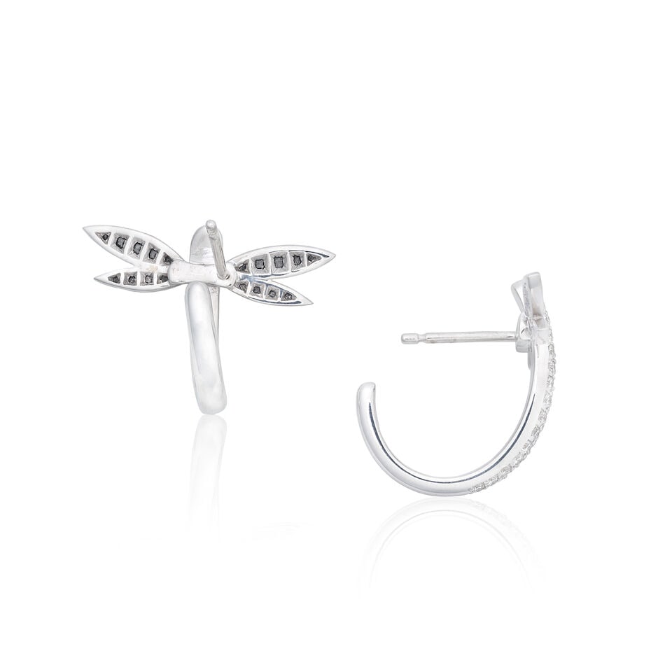 BOODLES: DIAMOND AND BLACK DIAMOND DRAGONFLY EARRINGS, 2008 - 2