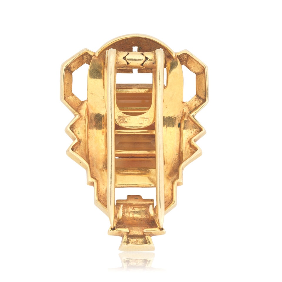 GAZDAR: CITRINE CLIP BROOCH, CIRCA 1945 - 3