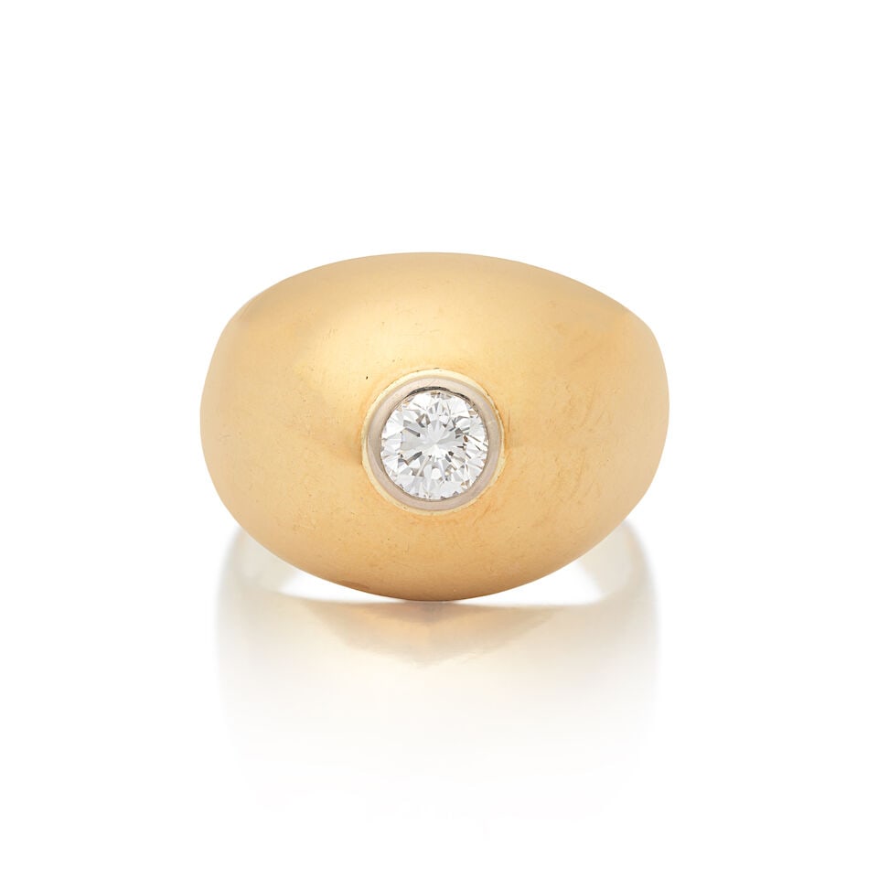 DIAMOND-SET BOMBÉ RING - 4