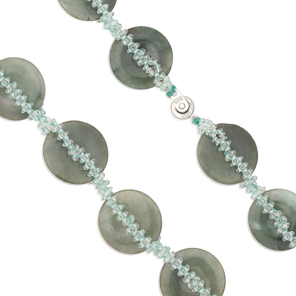 JADE AND ROCK CRYSTAL NECKLACE - 2