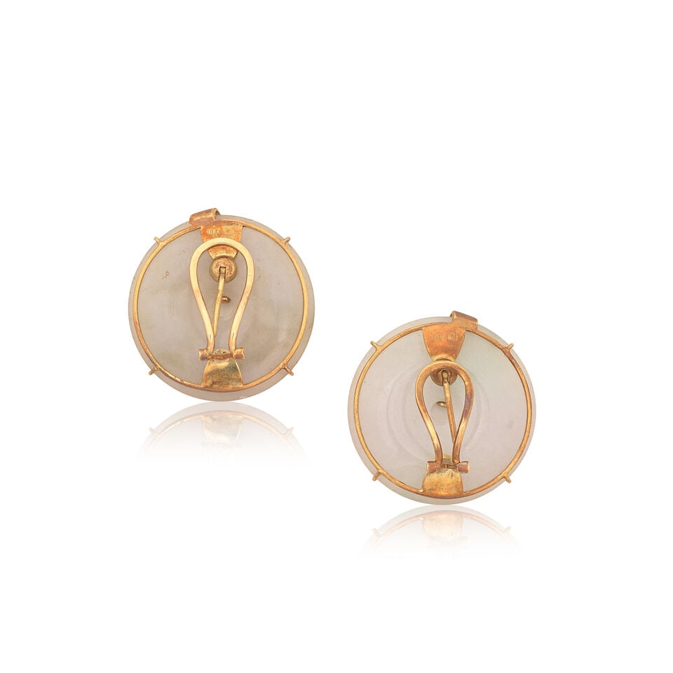 JADE AND DIAMOND EARRINGS - 2