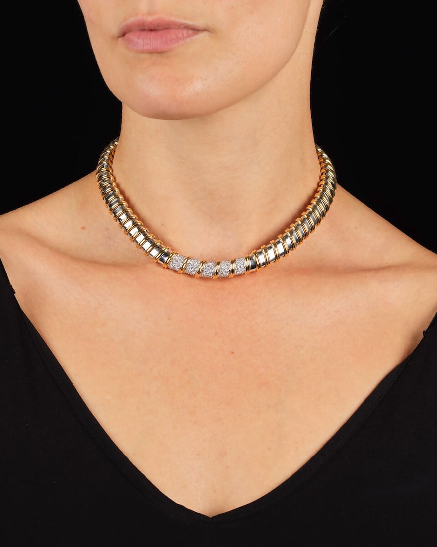 DIAMOND-SET COLLAR NECKLACE, CIRCA 1998 - 2