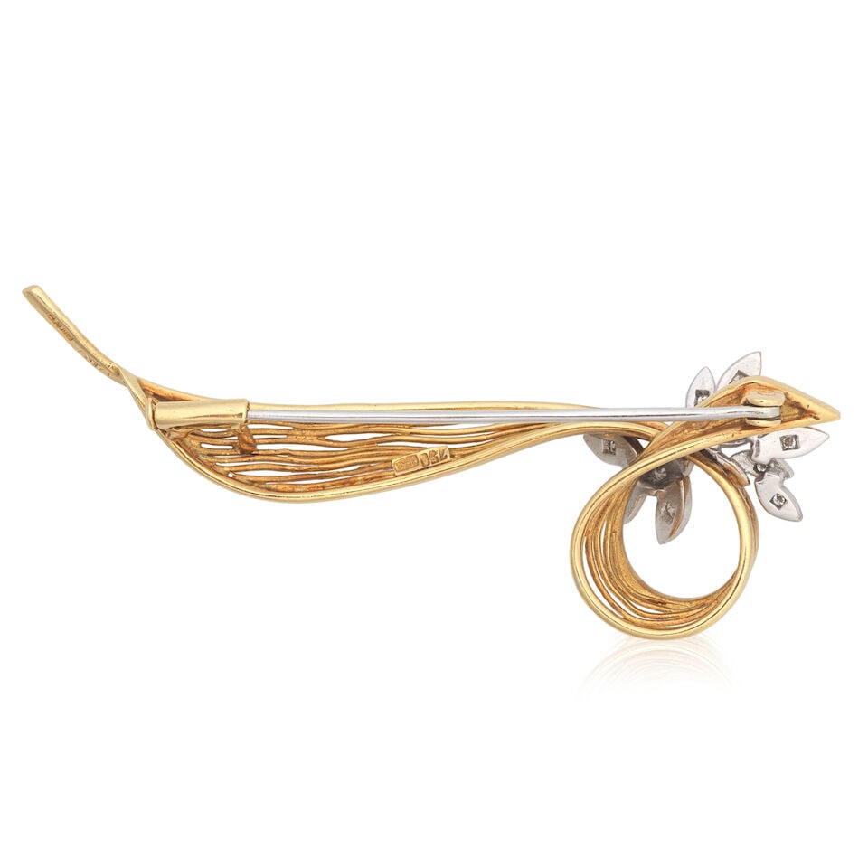 DIAMOND-SET BROOCH, CIRCA 1975 - 2