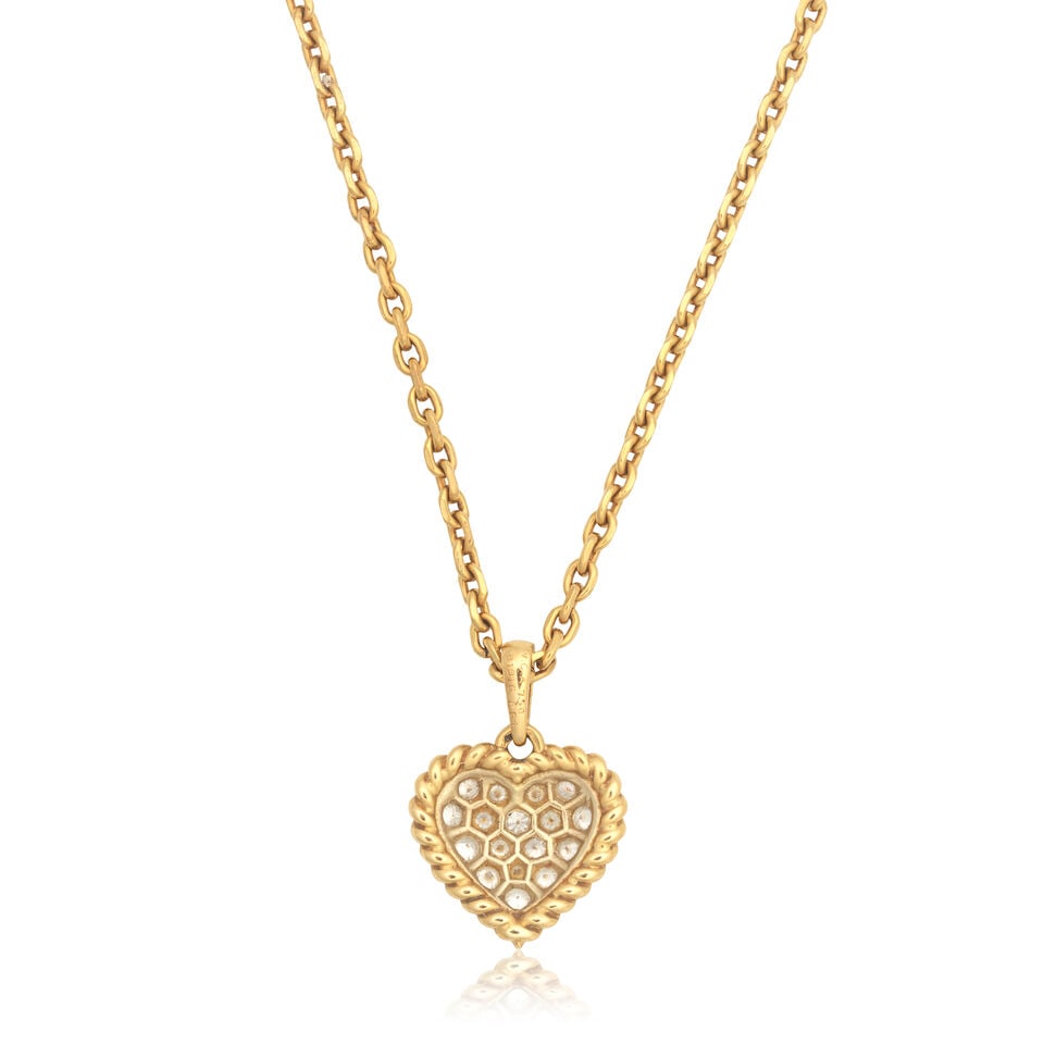 VAN CLEEF & ARPELS: DIAMOND-SET HEART PENDANT - 2
