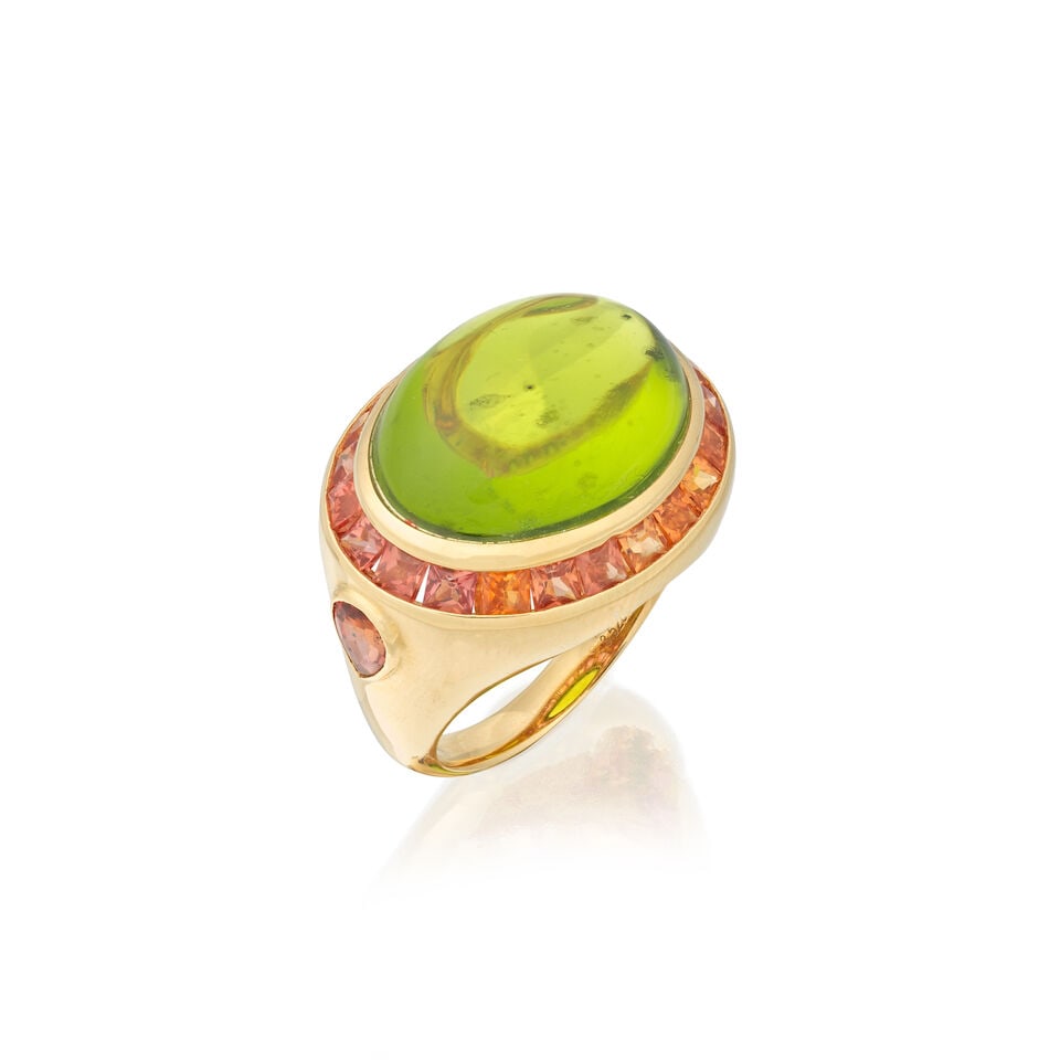 PERIDOT AND SAPPHIRE RING (1 of 4)