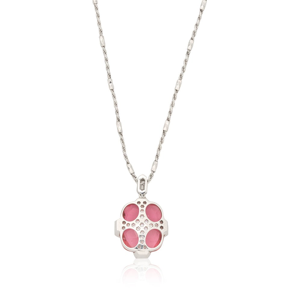 TOURMALINE AND DIAMOND PENDANT/NECKLACE - 2