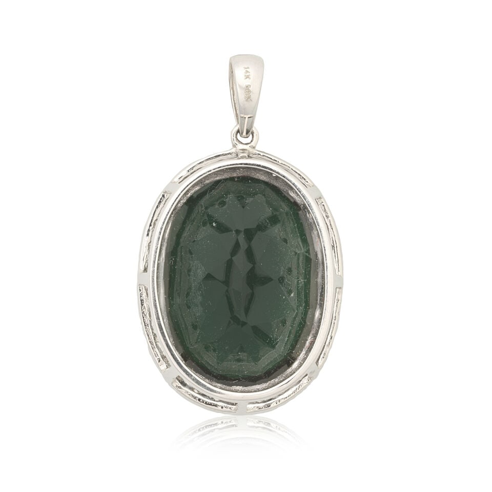 TOURMALINE AND DIAMOND PENDANT - 2