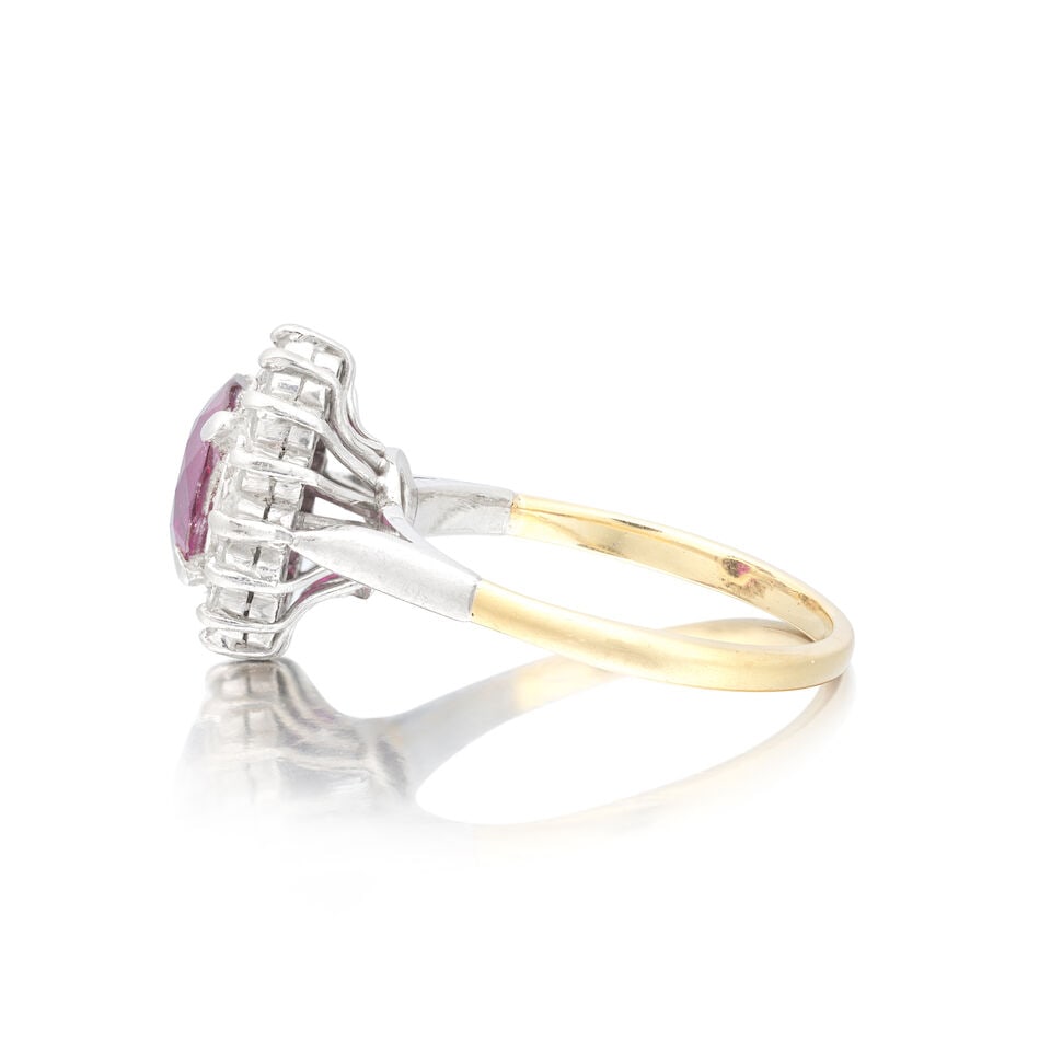 RUBY AND DIAMOND CLUSTER RING - 3