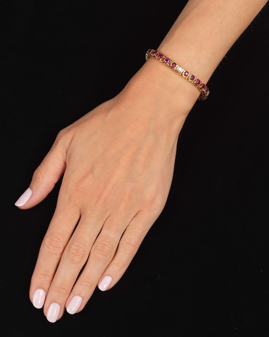 RUBY AND DIAMOND BRACELET, CIRCA 1994 - 2