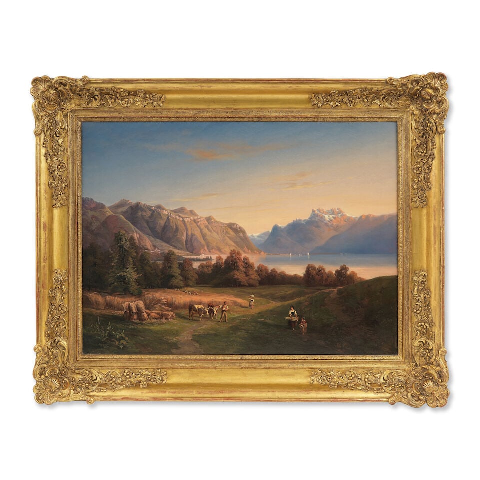 Jean-Jacques François Coindet (Suisse, 1800-1857) Vue du lac Léman - 2
