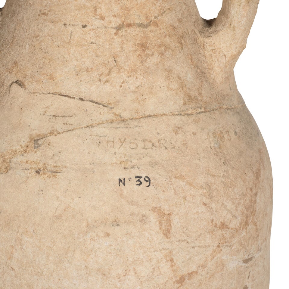 Amphore de transport romaine couverte en terre cuite, Ca. Ier-IIe siècle ap. J.C.A Roman po... - 2