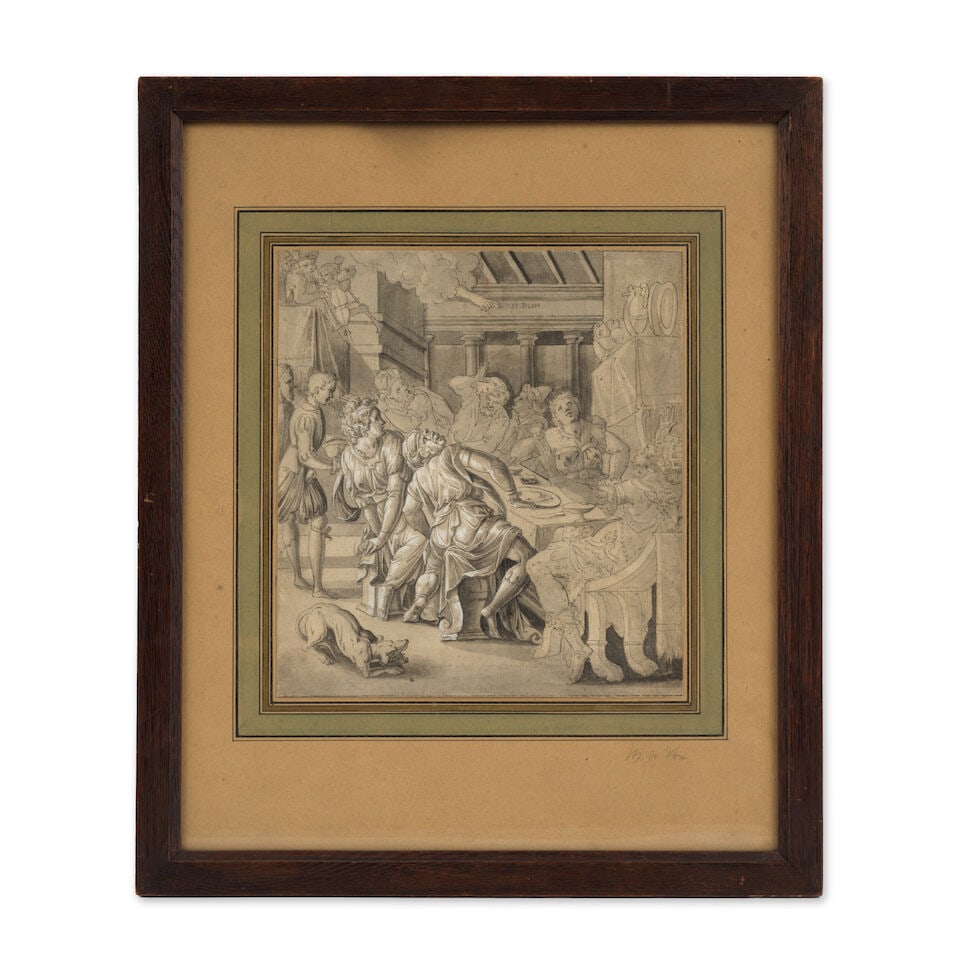 Entourage de Marten de Vos (Anvers 1532-1603) Le Festin de Balthazar - 2