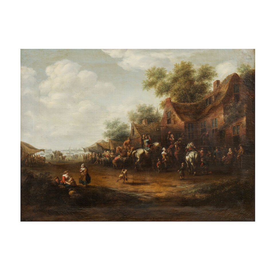 Eise Aetes Ruytenbach (Sneek 1656-1692) Scène villageoise (1 of 3)