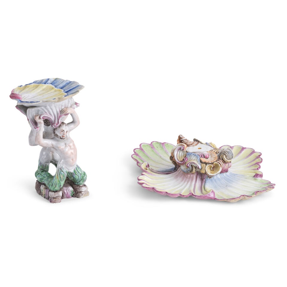 Deux plats de confiserie en porcelaine de Doccia, vers 1750-55 Two Doccia sweetmeat dishes, circ... - 3