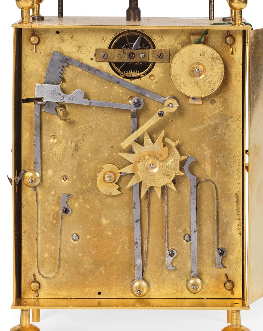 Pendule de voyage Capucine en laiton, France début du XIXe siècle An early 19th centur... - 2