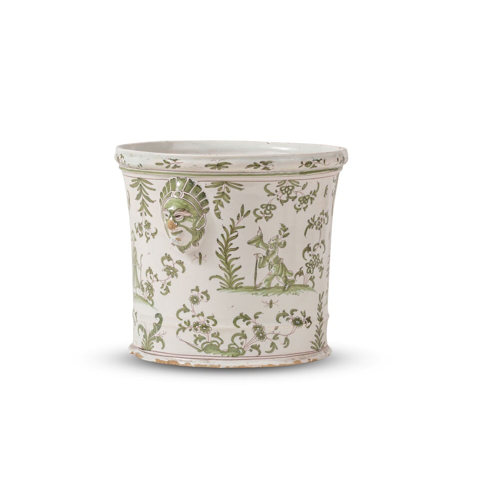 Rafraîchissoir en faïence de Moustier, deuxième moitié XVIIIe siècle A ... - 2