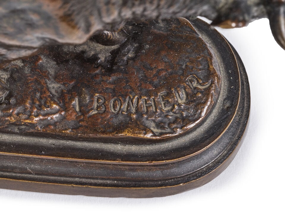 Modèle en bronze représentant « Taureau marchant » Isidore Bonheur (1827-190... - 2