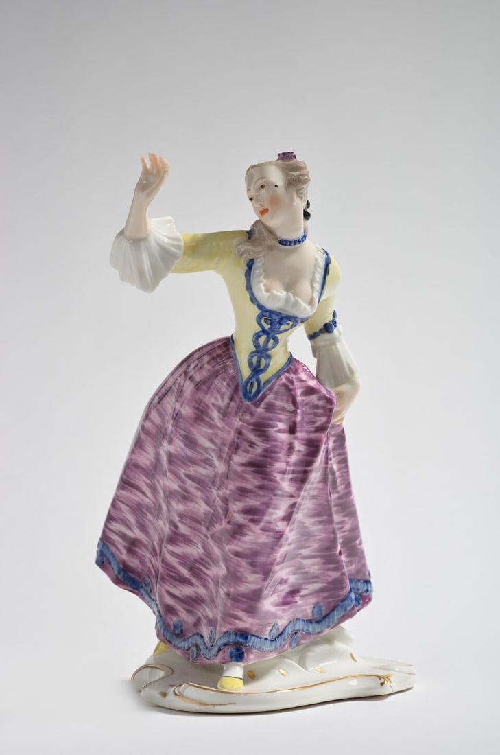 Suite de cinq personnages de la Commedia dell'Arte en porcelaine, Nymphenburg, XXe siècleFi... - 7