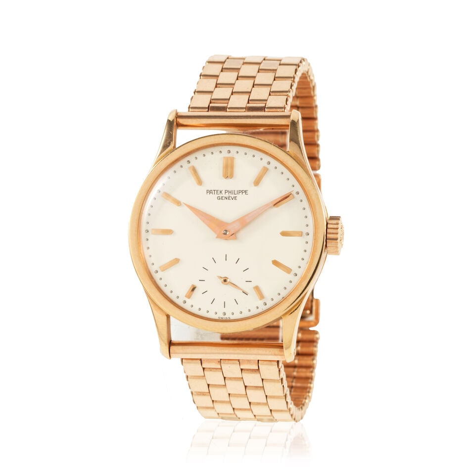 Patek Philippe. An 18K rose gold manual wind bracelet watch Patek Philippe. Montre bracelet en o... (1 of 1)
