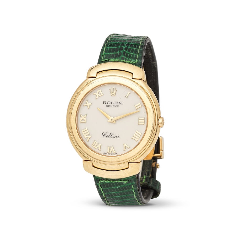 Rolex. An 18K gold quartz wristwatch Rolex. Montre bracelet en or jaune 18K (750) mouvement quar... (1 of 1)