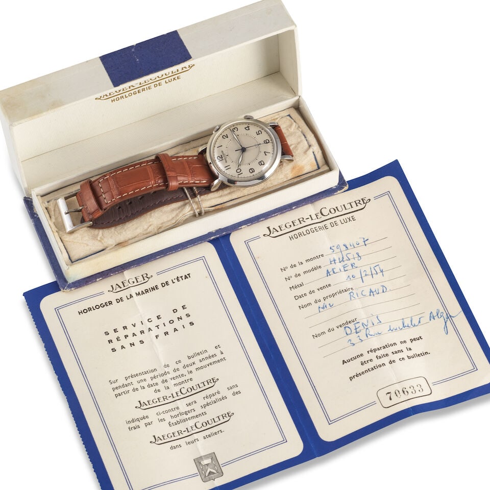 Jaeger-LeCoultre. A fine stainless steel first series manual wind wristwatch with alarm function... - 2