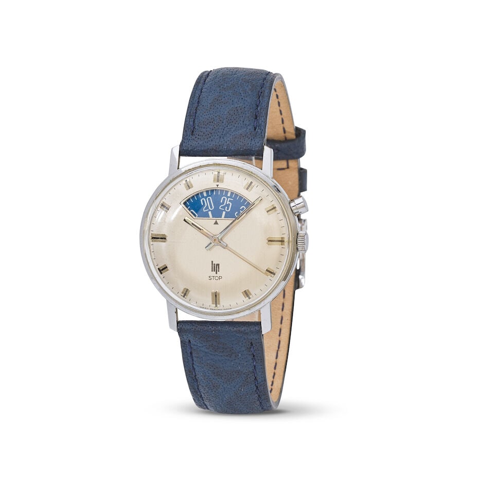 Lip. A chrome plated and stainless steel manual wind wristwatch Lip. Montre bracelet en chrome e... (1 of 1)