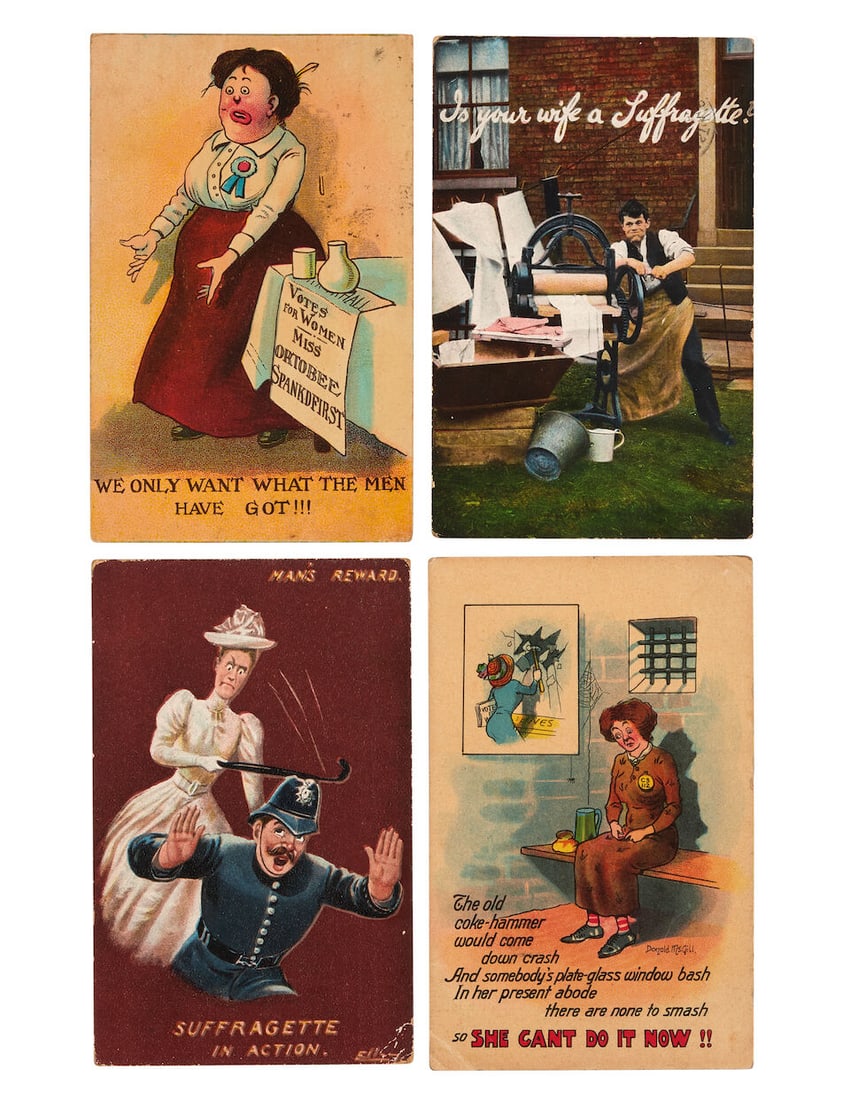 POSTCARDS - MISCELLANEOUS Collection of 86 photographic and comic postcards (86): POSTCARDS - MISCELLANEOUS Collection of 86 photographic and comic postcards, depicting children (10, including some from 'The Suffragette' series, 'Mummy's a Suffragette' (2), 'Who said Rats'), cats a