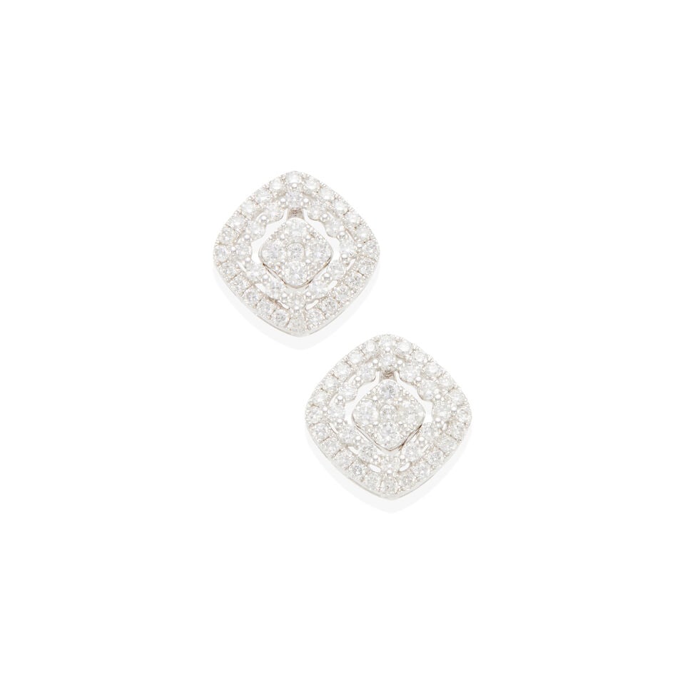 PAIR OF 18K GOLD AND DIAMOND EARRINGS WITH JACKETS (1 of 2)