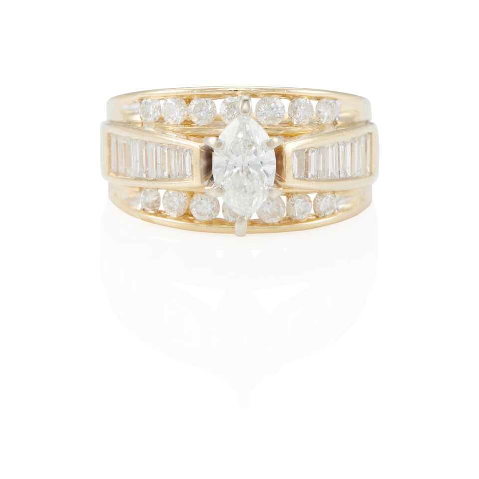 14K GOLD AND DIAMOND RING (1 of 3)