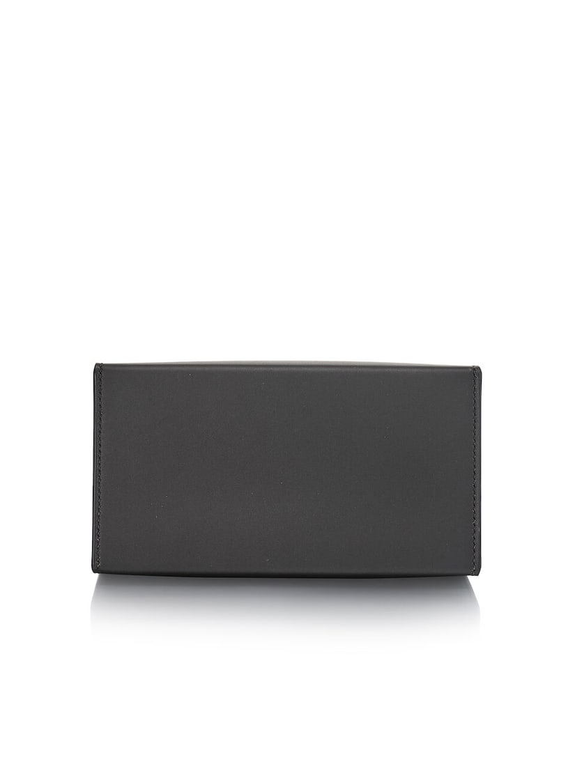 HERMÈS: BLACK/BETON MATTE ALLIGATOR AND BLACK VACHE HUNTER PETIT H BOX BAG (Includes dust bag) - 4