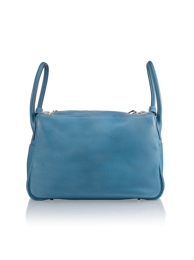 (NO RESERVE) HERMÈS: BLEU JEAN CLEMENCE LINDY 34 WITH PALLADIUM HARDWARE 2008 - 3