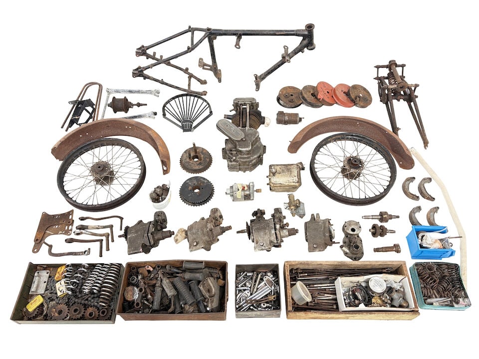 A dismantled Norton Project ((Qty)) (1 of 17)