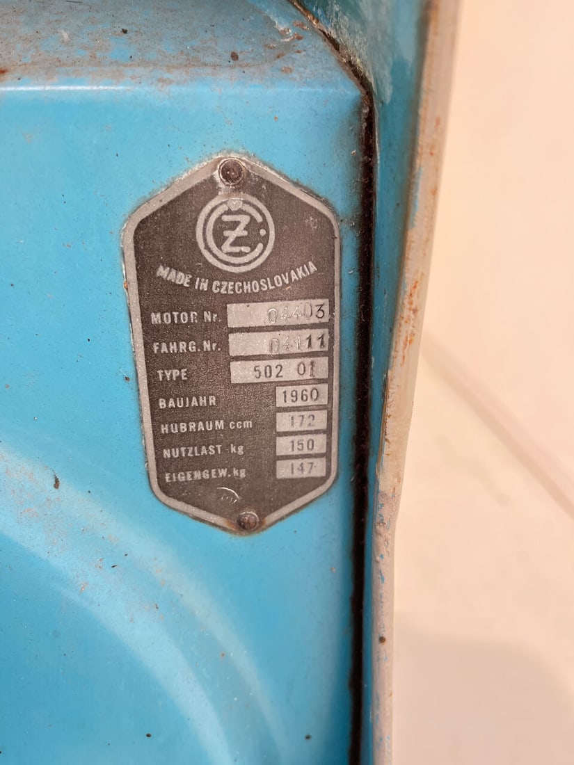 1960 Ĉezeta 172cc 502 01 Frame no. 04111 (to plaque) Engine no. 04403 (to plaque) - 5