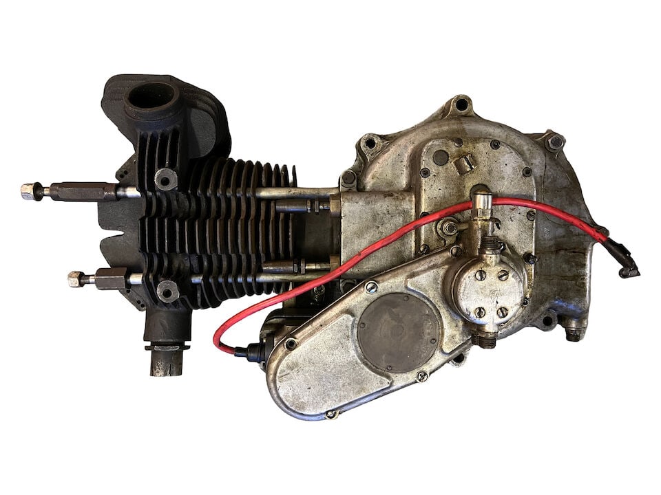 A c.1929 Sunbeam OHV twin-port engine: A c.1929 Sunbeam OHV twin-port engine numbered LL3657; with BTH magneto. Condition and completeness unknown. Prospective bidders must satisfy themselves as to the condition, completeness,