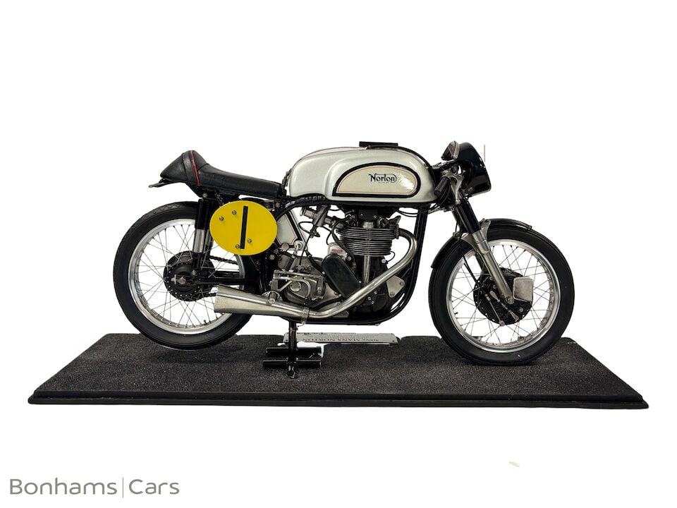 A fine scratch-built 1:4 scale model of a 1961 500cc Manx Norton motorcycle, by Glen English (1 of 4)