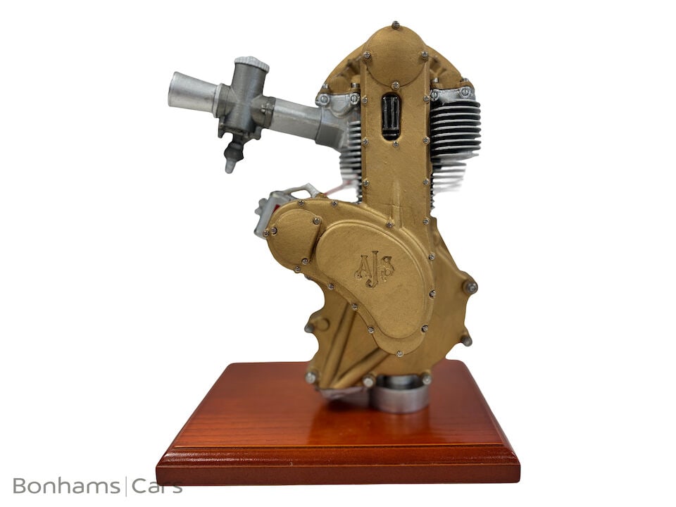 A scratch built scale model of an AJS 7R engine by Moto miniatures (1 of 3)