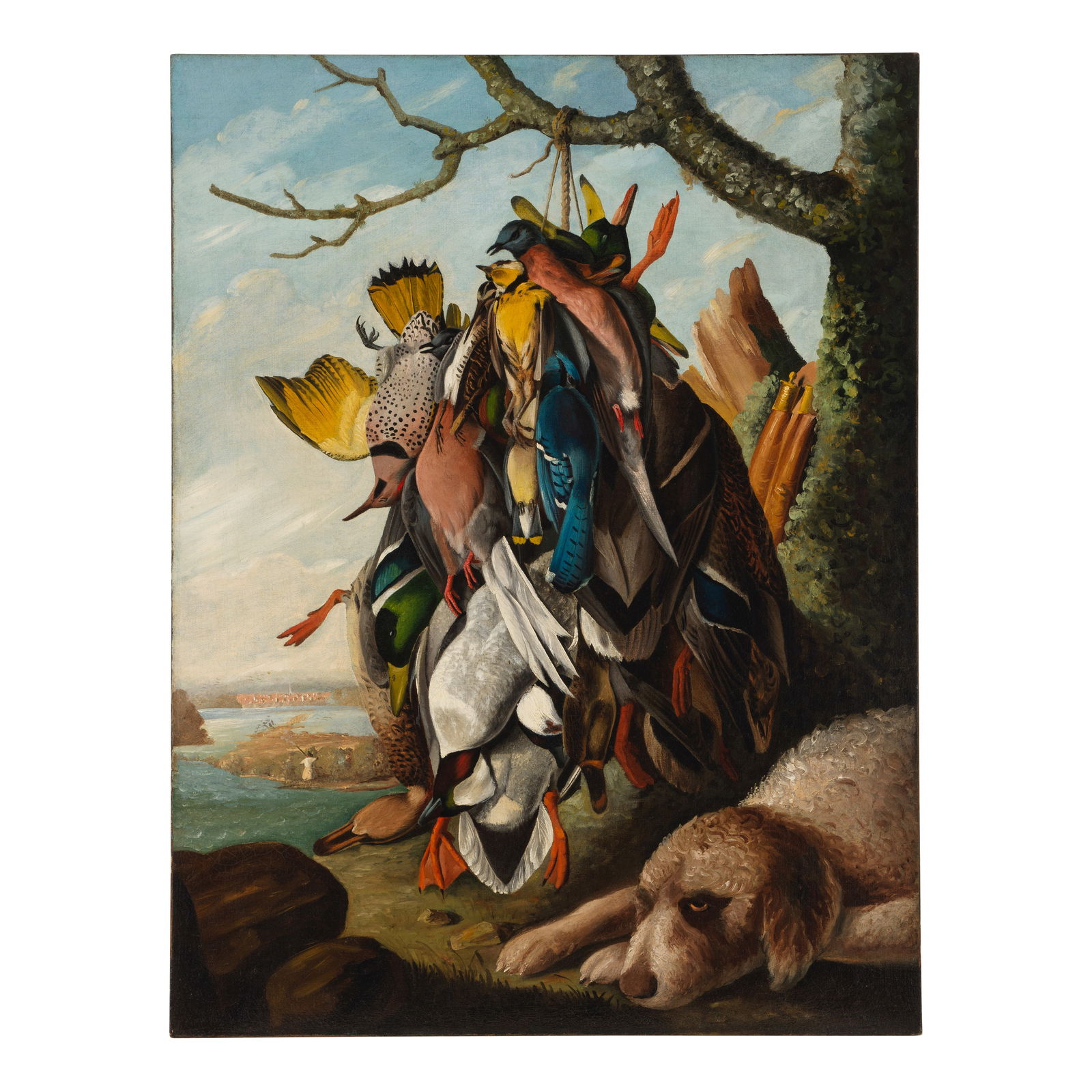 John James Audubon (1785-1851) Trophy of American Game Birds 41 1/2 x 31 1/2 in. (105.4 x 80.0 c...: John James Audubon (1785-1851) Trophy of American Game Birds inscribed and dated 'Painted for / Wm. G. Bakewell / by / John James Audubon / F.L.S.L. / Feb. ** 1830' (on the reverse prior to lining) oi